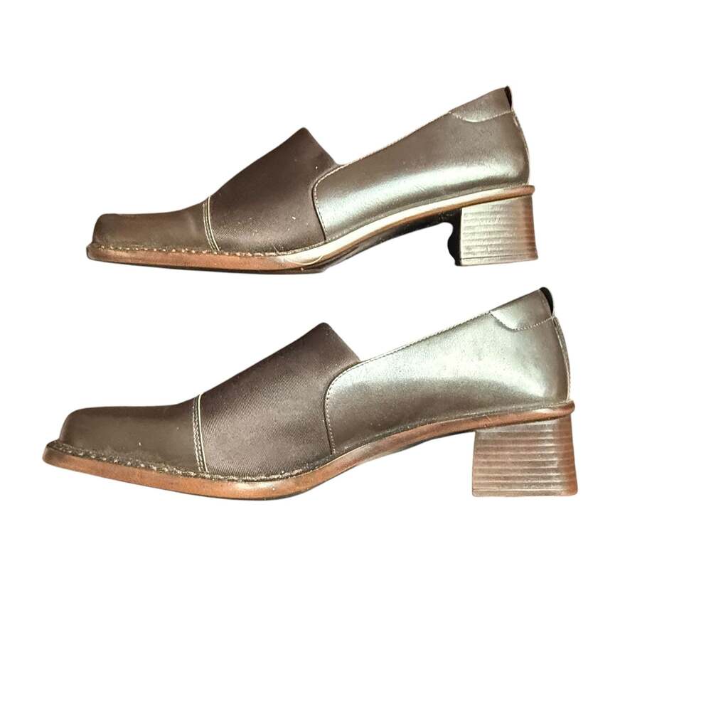 Aerosoles Brown Leather Block Heel Loafers Size 8